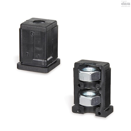 Elesa Square tube expander end-caps, NDE.Q-25x1.5-M10 NDE.Q